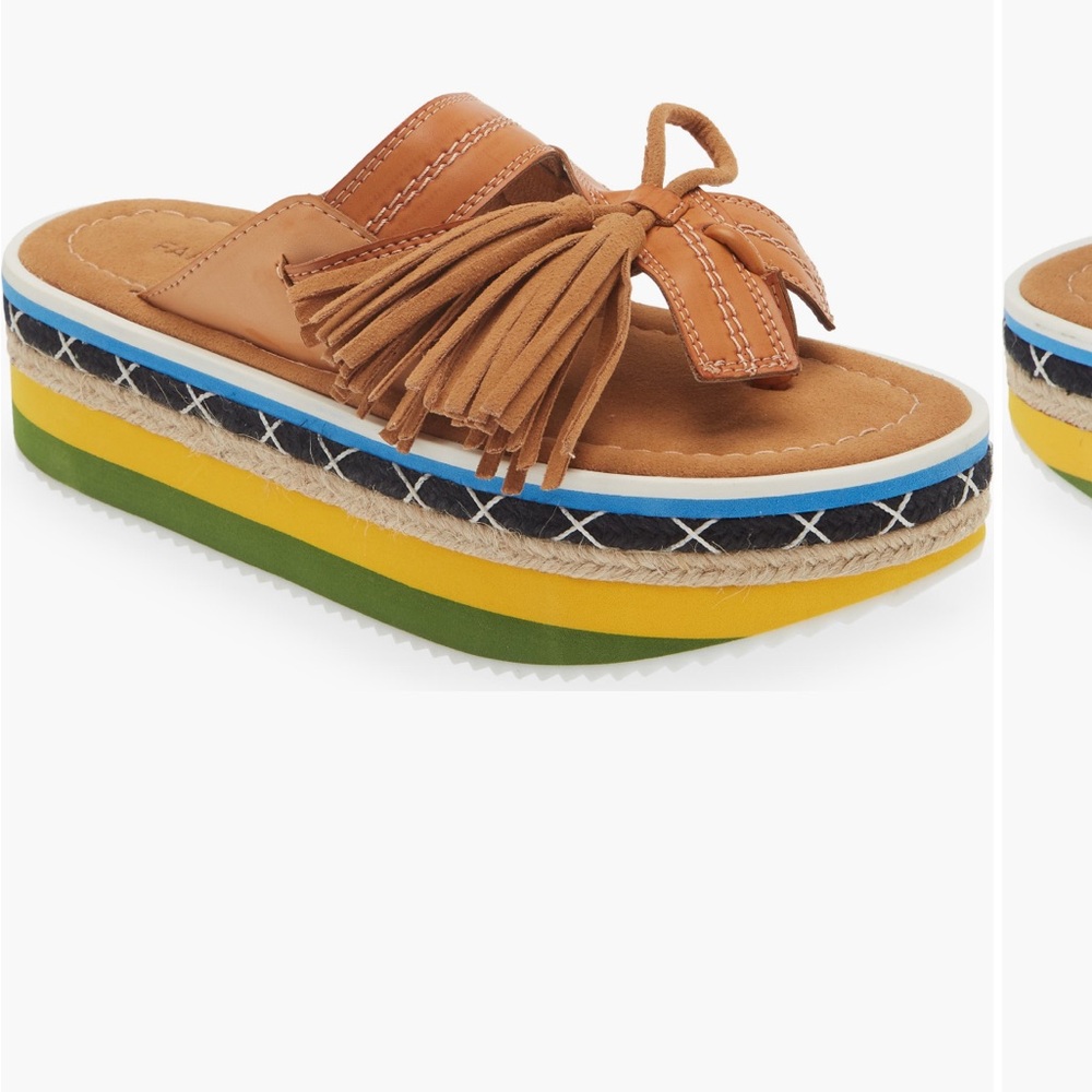 Farm Rio tassel sandals 39 with flaws